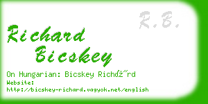 richard bicskey business card